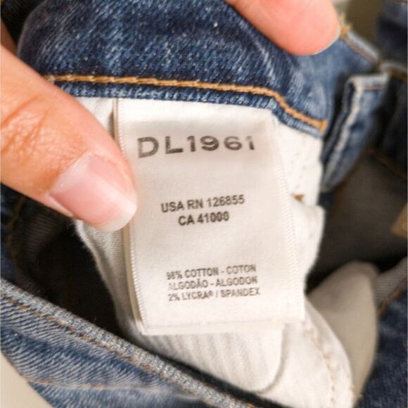 DL1961 Emilie Straight Leg Ultra High Rise Jeans Blue Oasis Women's 30 Capsule - Picture 5 of 9